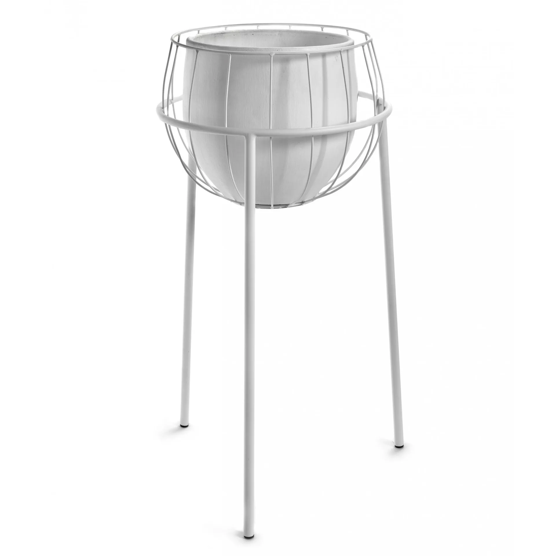 Serax kruka med blompiedestal, White Serax