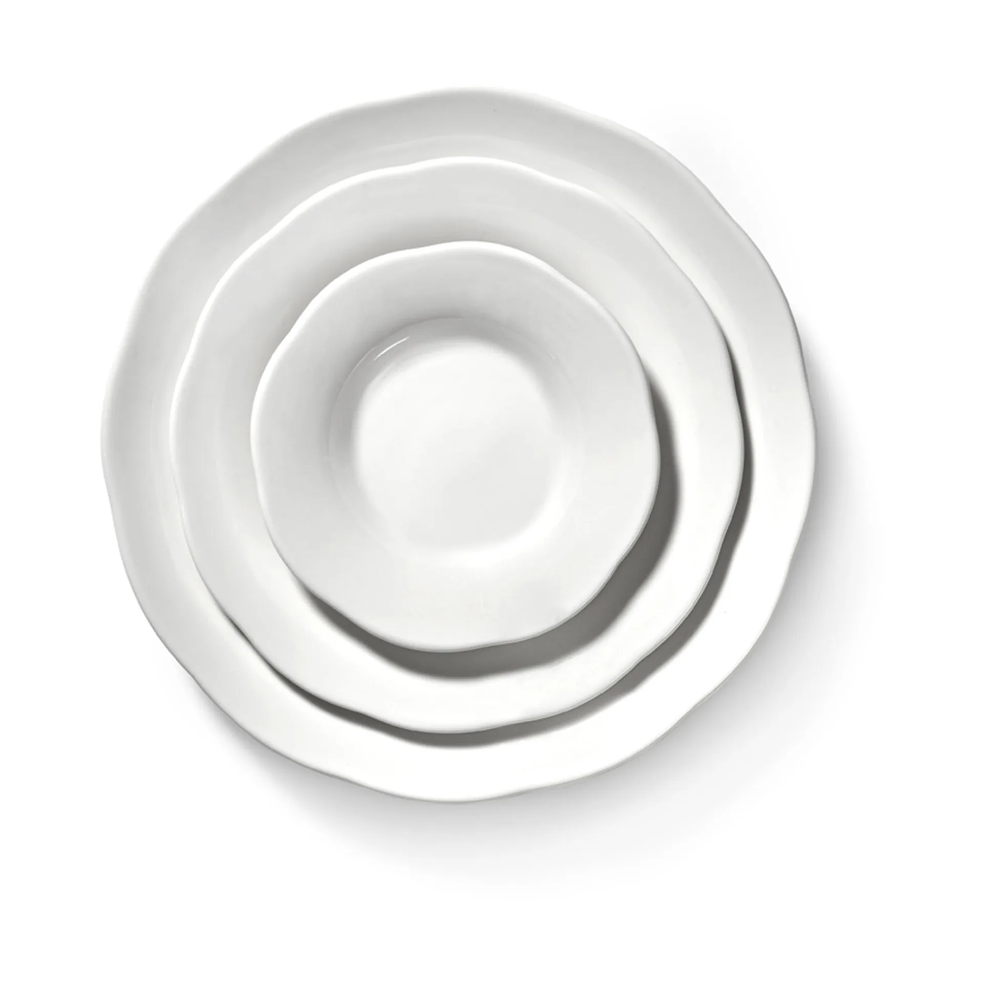 Silhouette djup sidotallrik L Ø18,5 cm 4-pack, White Serax