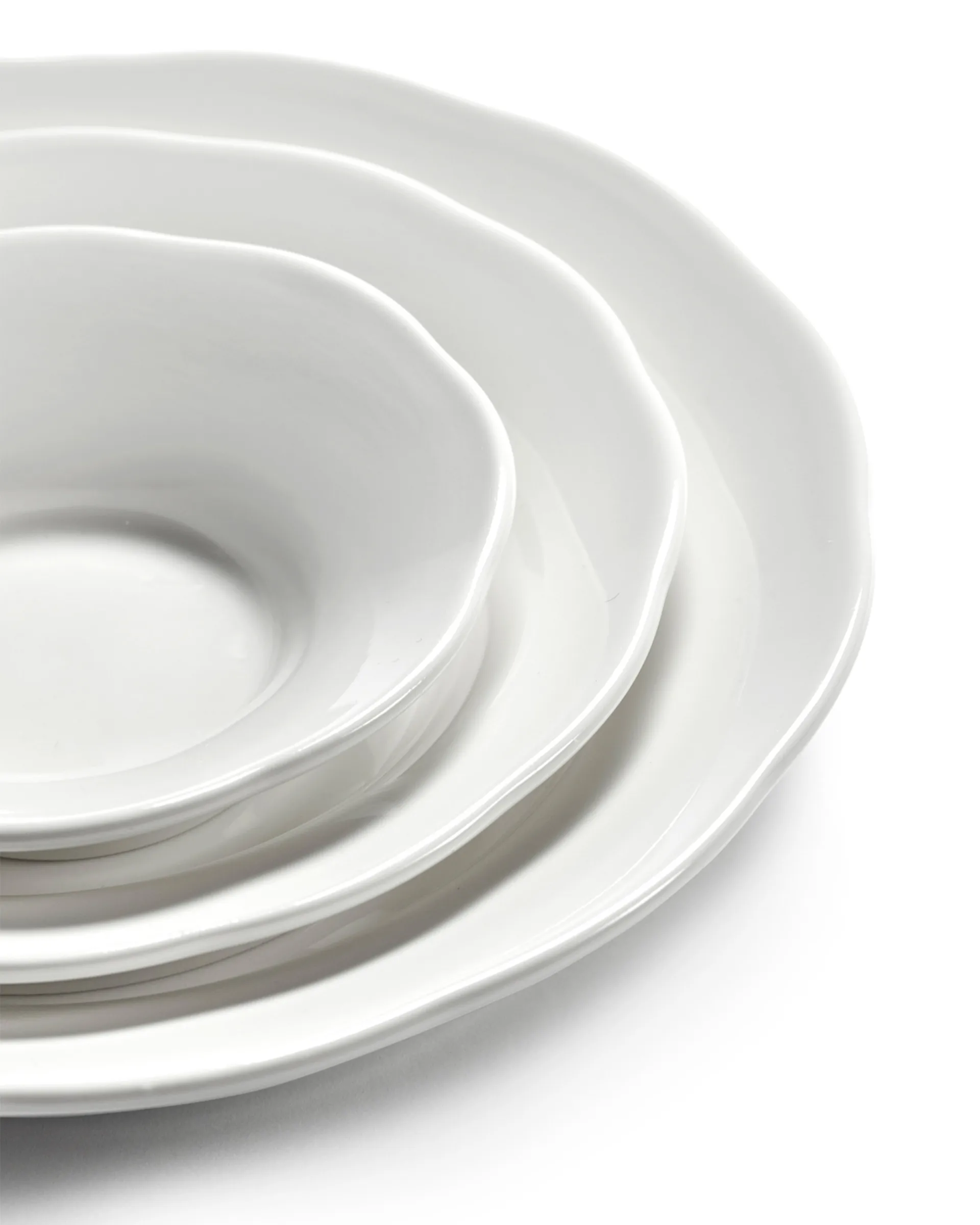 Silhouette djup sidotallrik S Ø10,5 cm 4-pack, White Serax
