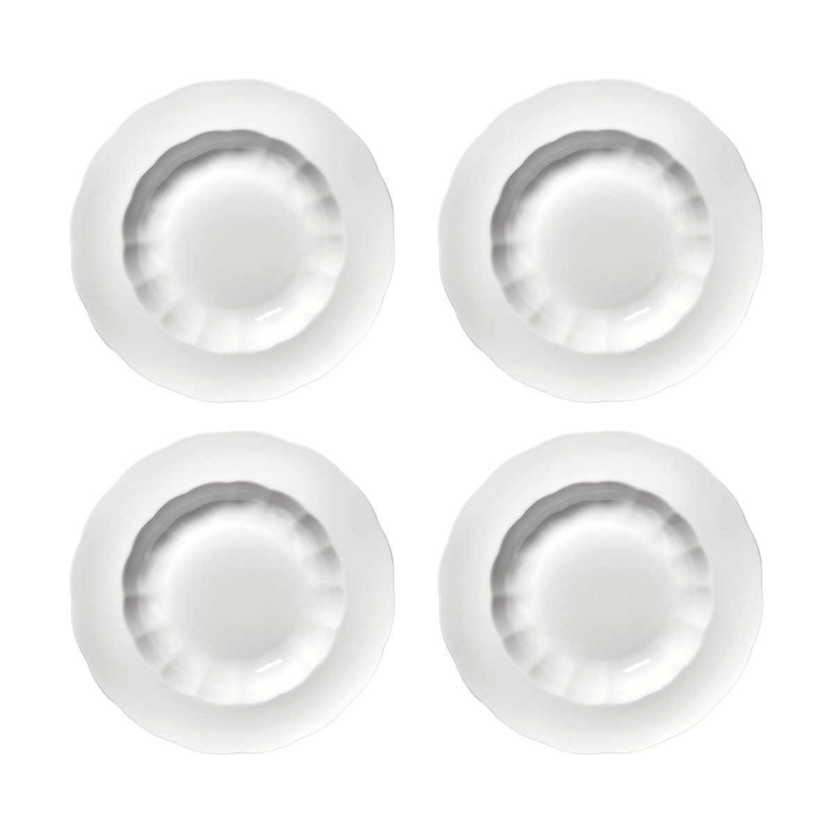 Serax Silhouette djup tallrik L 27 cm 4-pack White | Skandinavisk Design | Djupa tallrikar | Vit