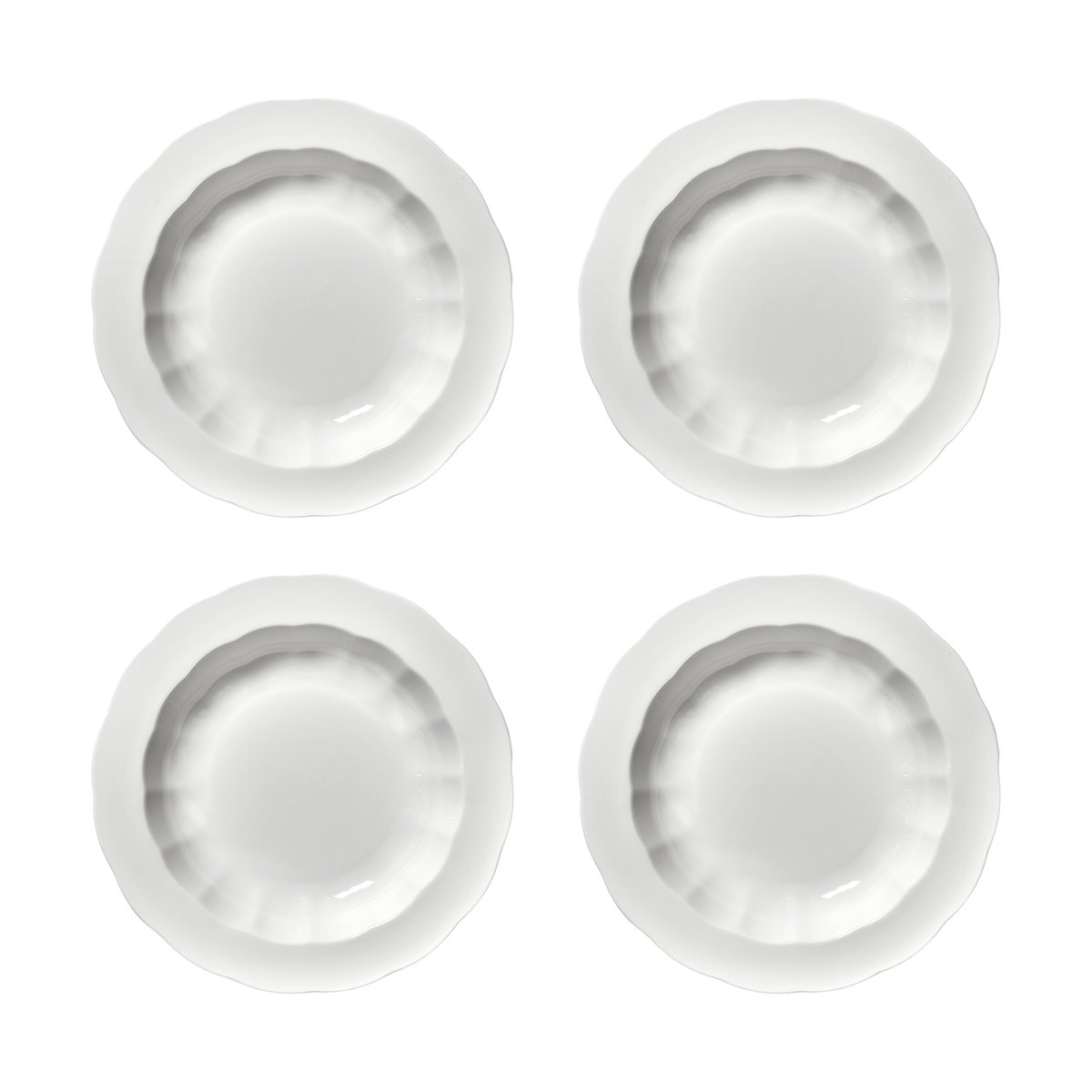 Serax Silhouette djup tallrik M 23,7 cm 4-pack White