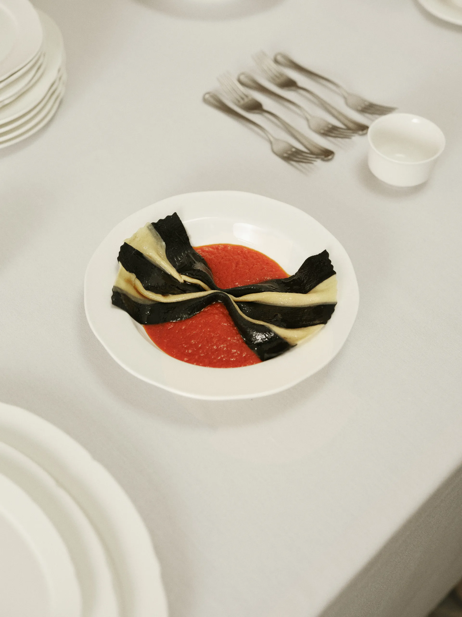 Silhouette djup tallrik M Ø23,7 cm 4-pack, White Serax