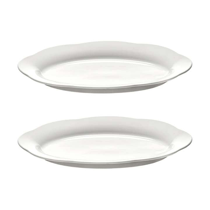 Silhouette oval djup tallrik L 21x30 cm 2-pack - White - Serax