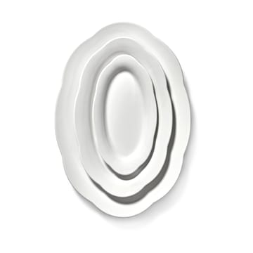 Silhouette oval djup tallrik L 21x30 cm 2-pack - White - Serax