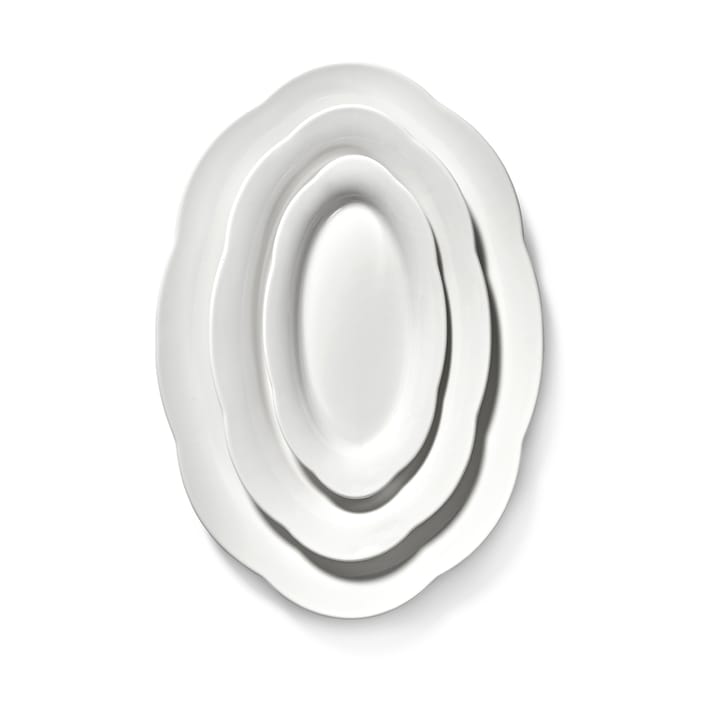 Silhouette oval djup tallrik L 21x30 cm 2-pack, White Serax