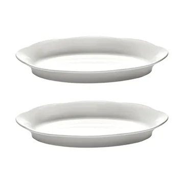 Silhouette oval djup tallrik M 15x24,5 cm 2-pack - White - Serax