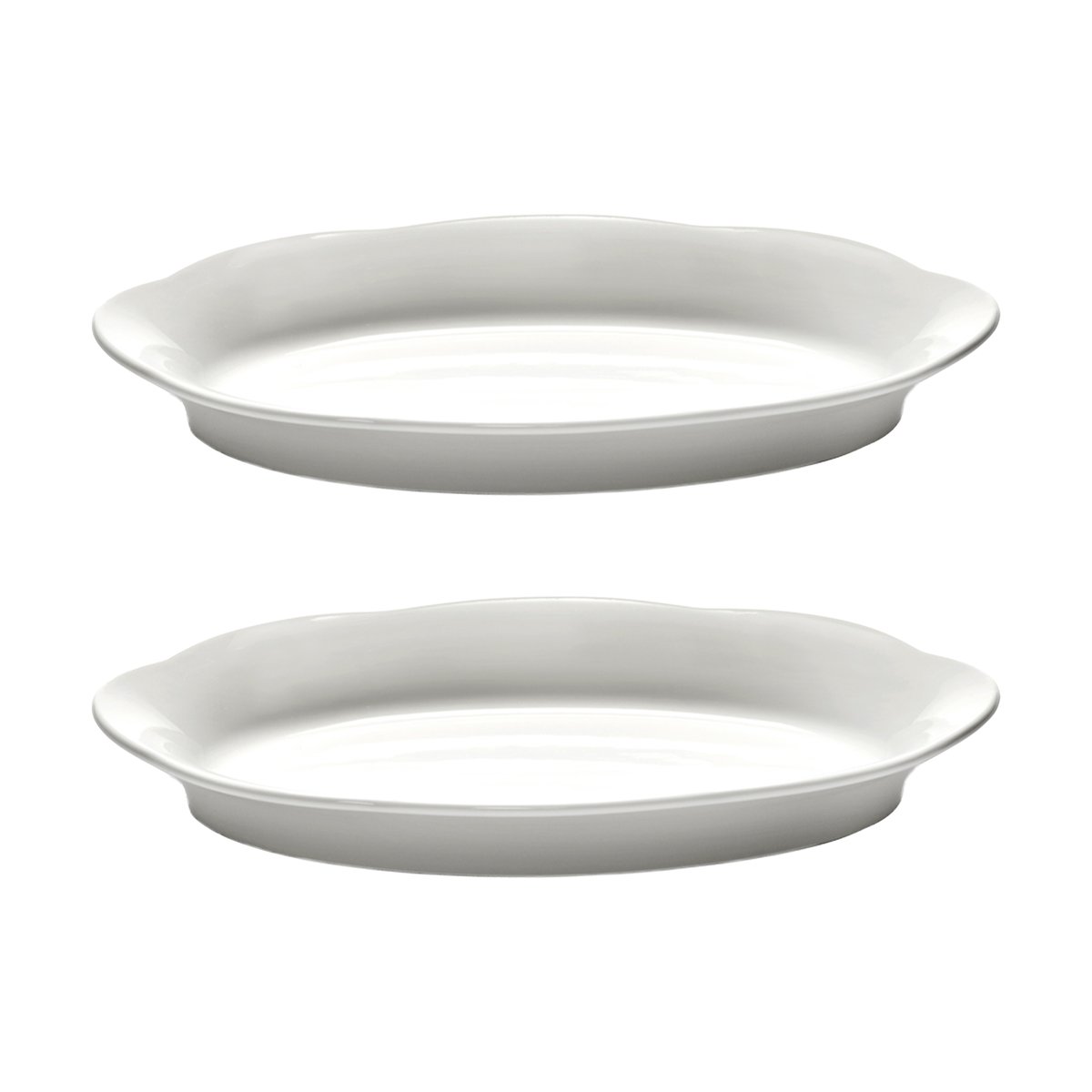 Serax Silhouette oval djup tallrik M 15x24,5 cm 2-pack White
