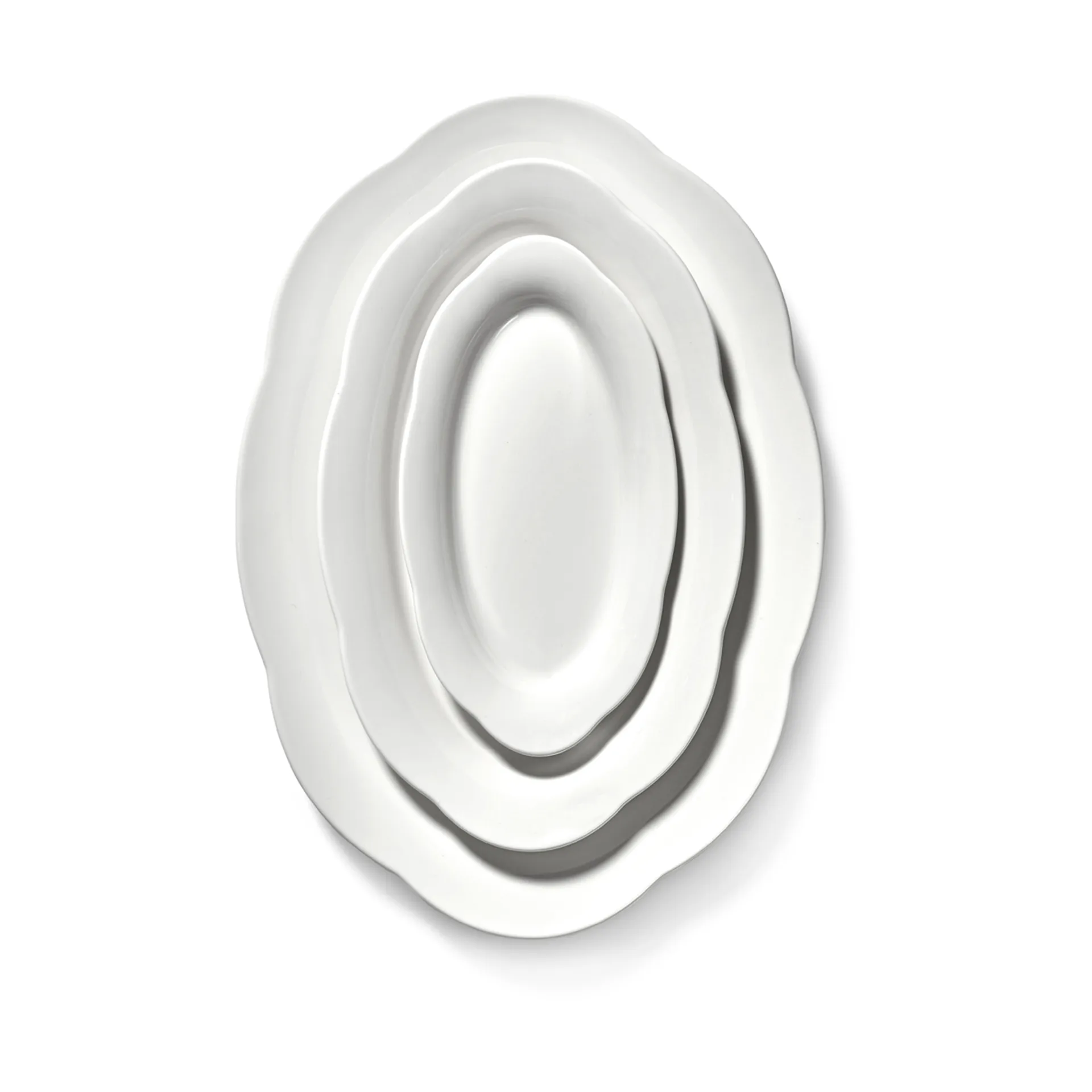Silhouette oval djup tallrik M 15x24,5 cm 2-pack, White Serax