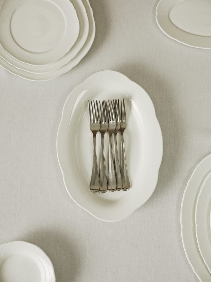 Silhouette oval djup tallrik M 15x24,5 cm, White Serax