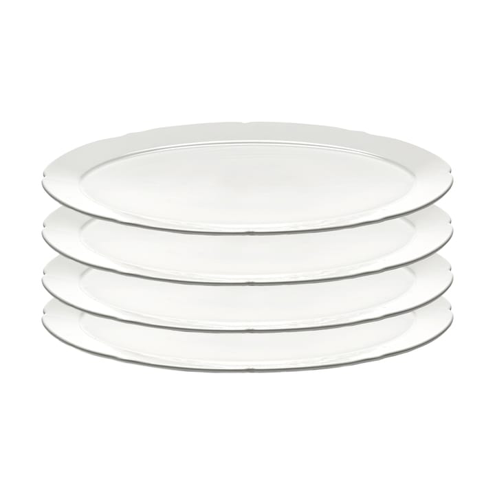 Silhouette oval tallrik L 21x30 cm 4-pack - White - Serax