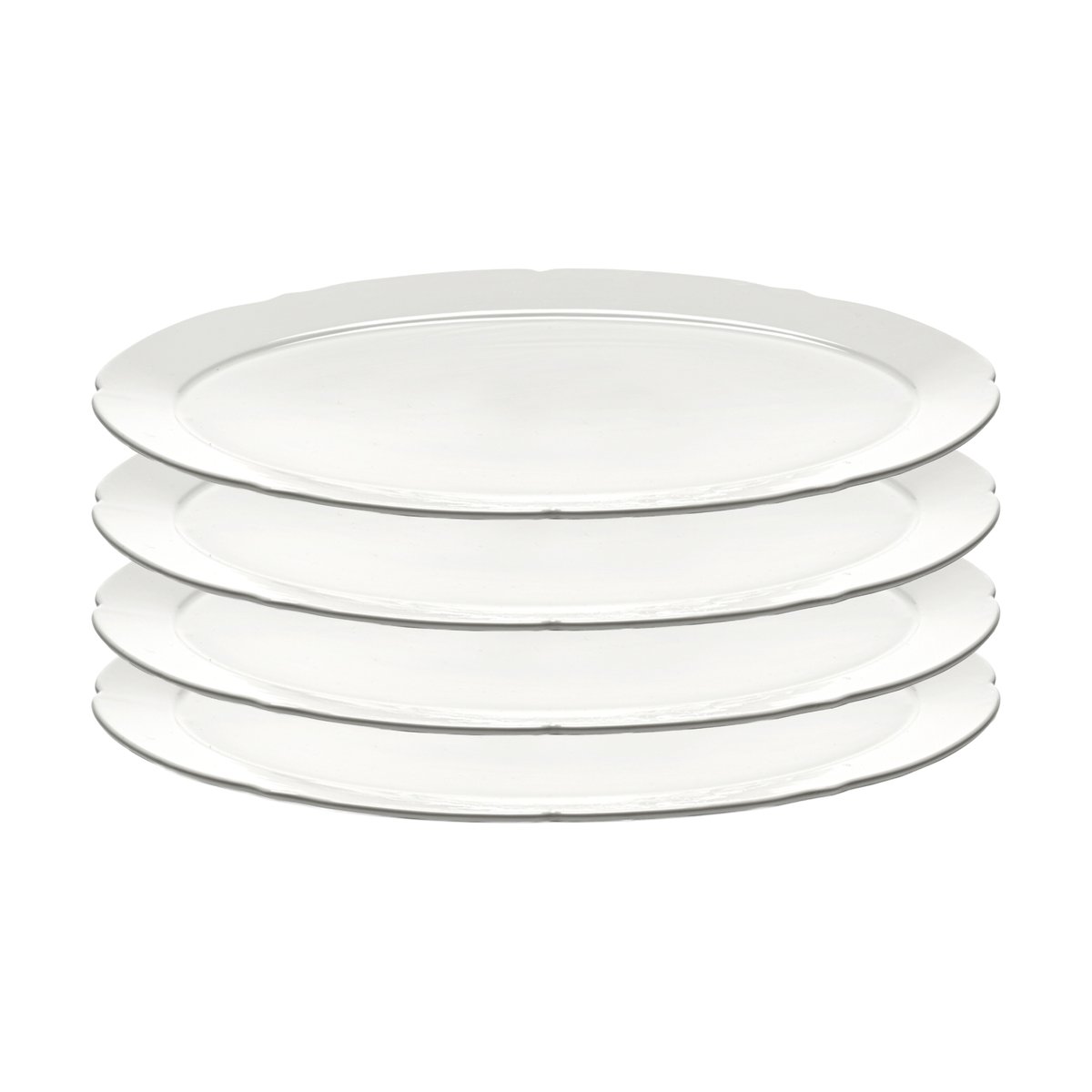 Serax Silhouette oval tallrik L 21x30 cm 4-pack White