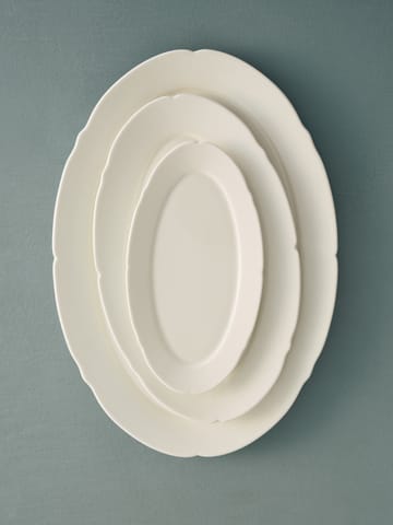 Silhouette oval tallrik L 21x30 cm 4-pack - White - Serax