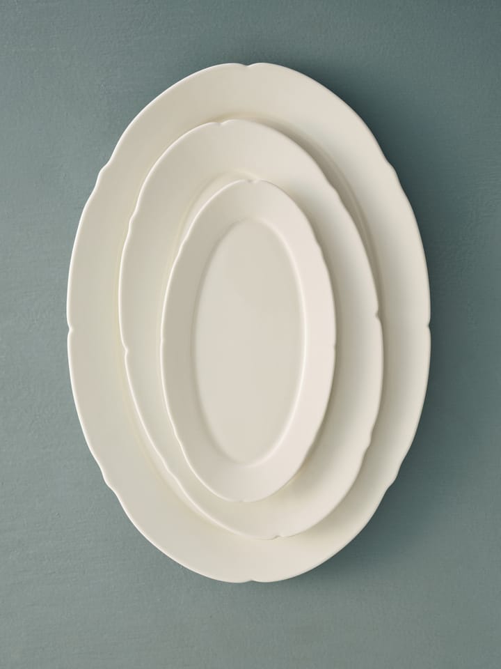 Silhouette oval tallrik L 21x30 cm 4-pack, White Serax