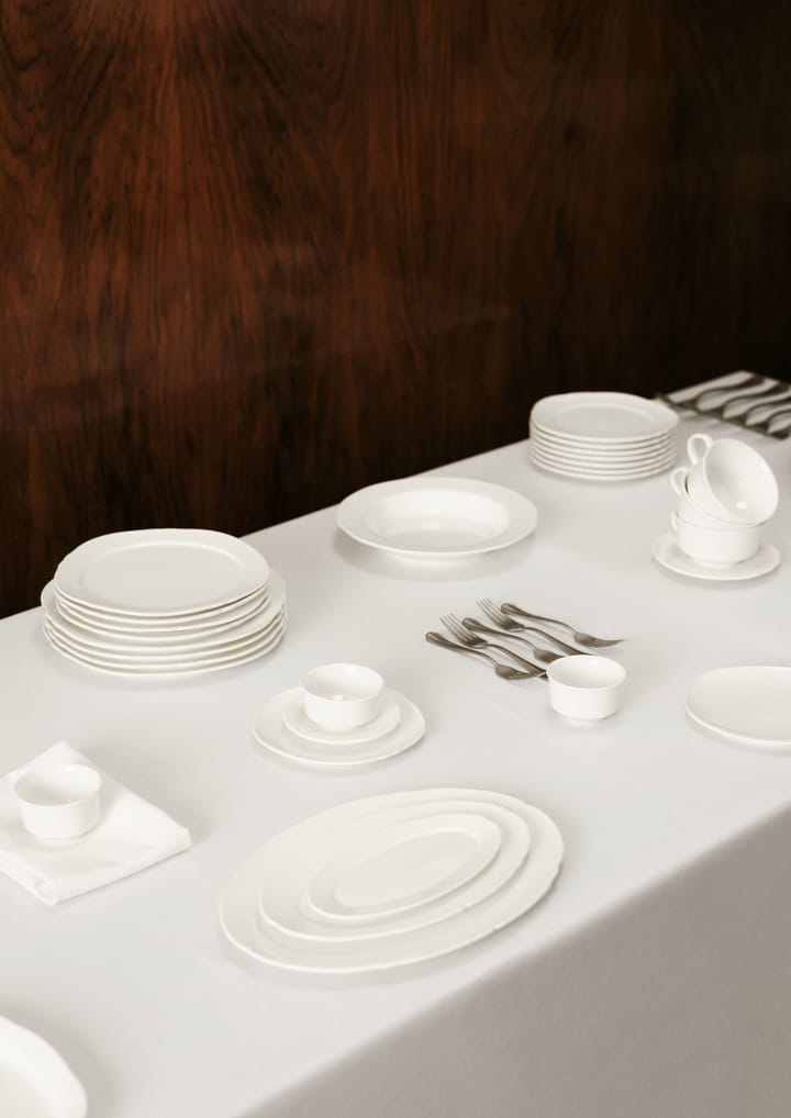 Silhouette oval tallrik L 21x30 cm 4-pack, White Serax