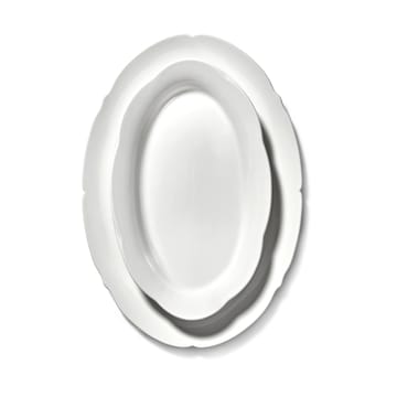 Silhouette oval tallrik L 21x30 cm 4-pack - White - Serax