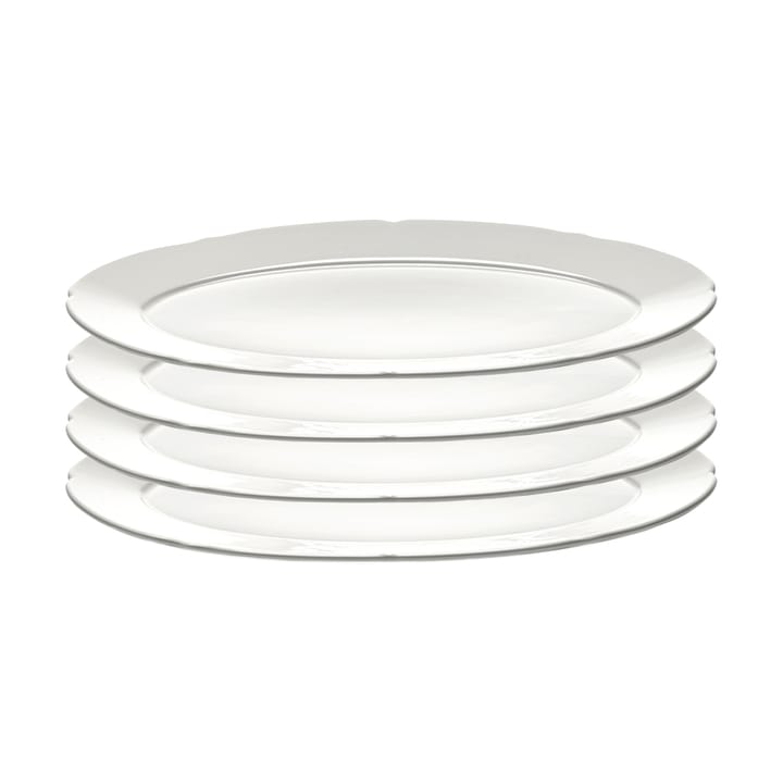 Silhouette oval tallrik M 15x24,5 cm 4-pack - White - Serax