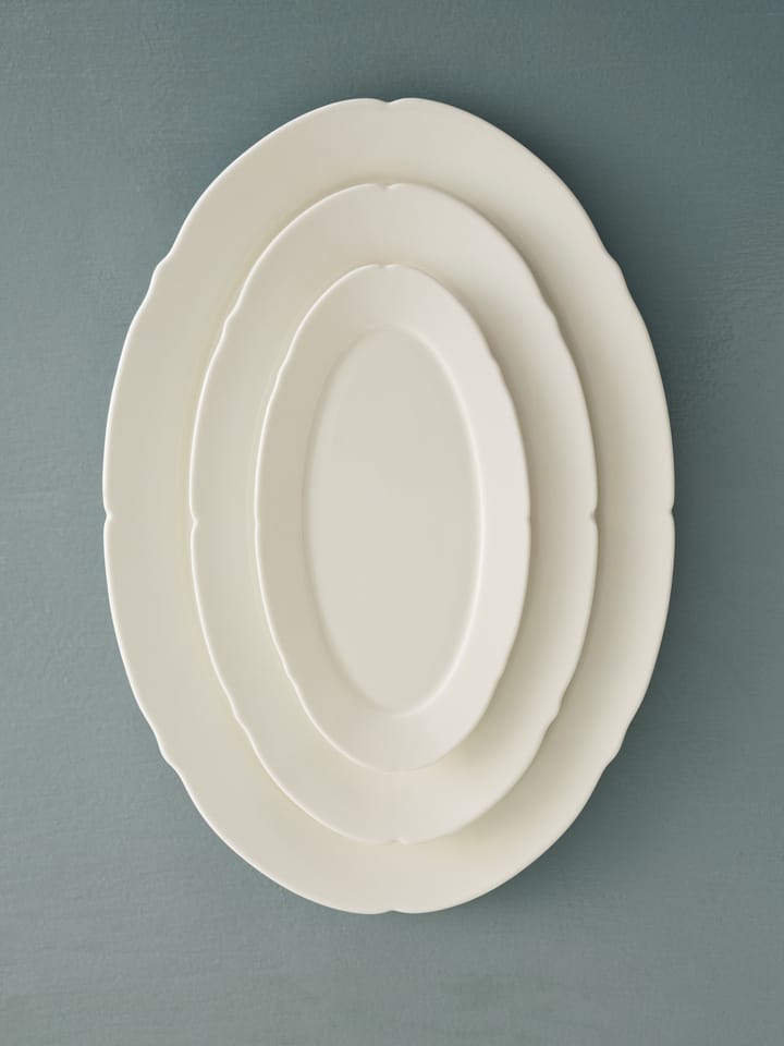 Silhouette oval tallrik M 15x24,5 cm, White Serax