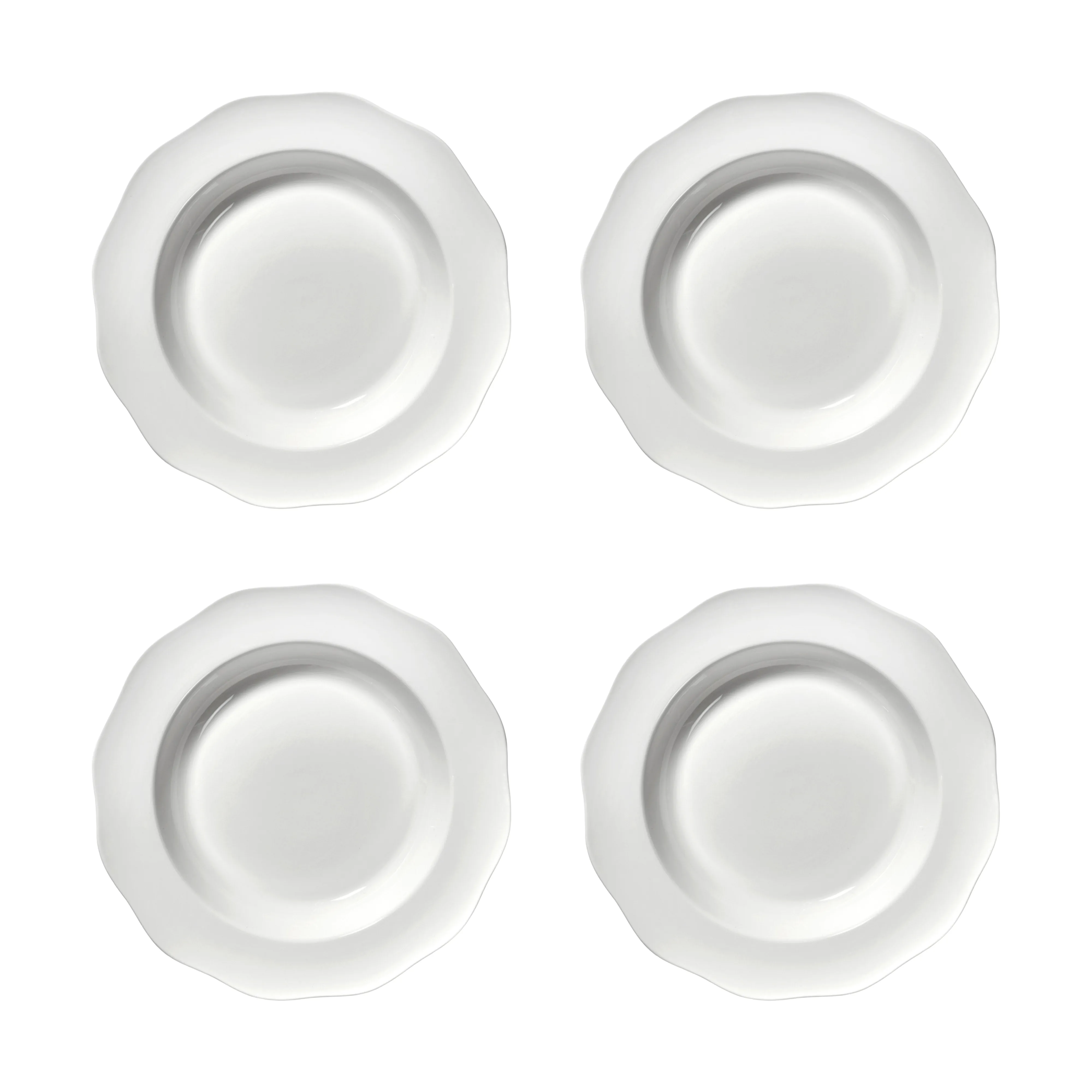 Silhouette pasta tallrik Ø22 cm 4-pack, White