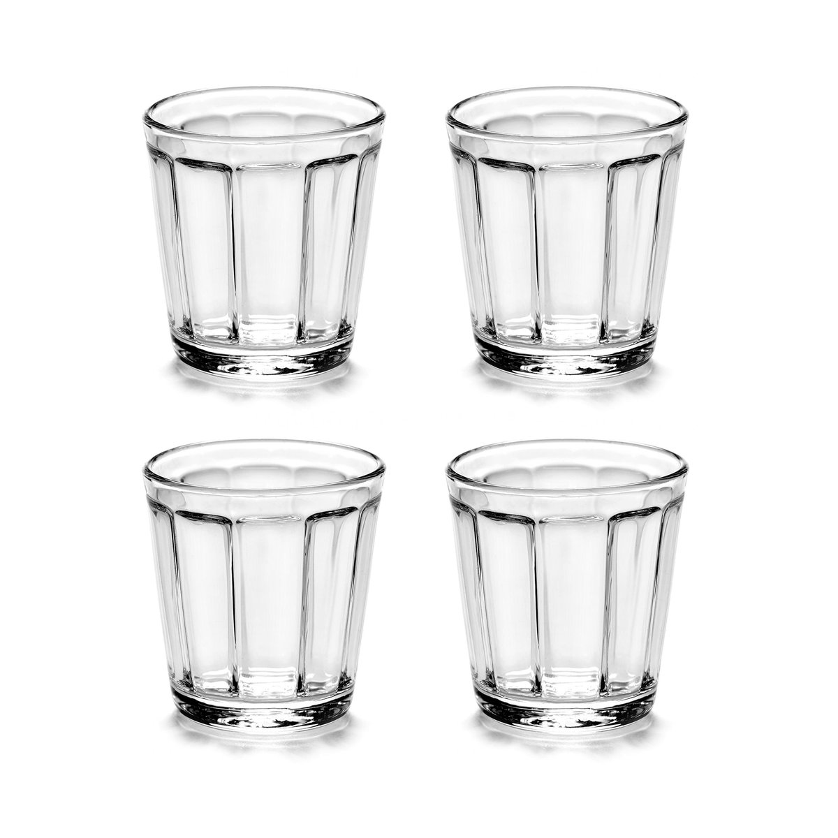 Serax Surface espressoglas 10 cl 4-pack Klar Klar | Skandinavisk Design | Espressokoppar | Transparent