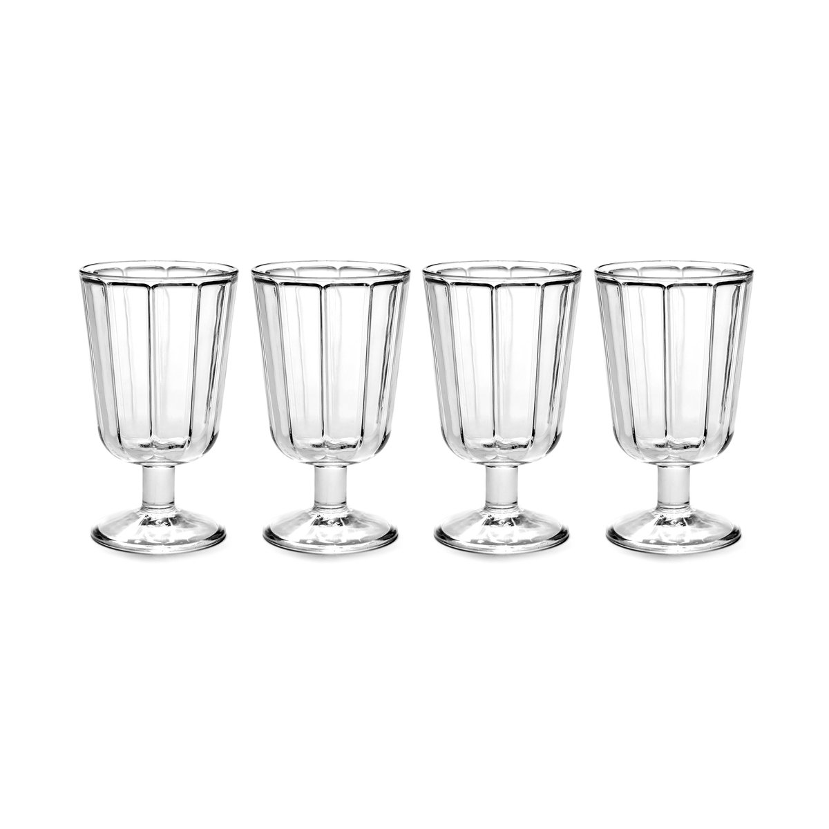 Serax Surface rödvinsglas 23 cl 4-pack Klar Klar | Skandinavisk Design | Vinglas | Transparent