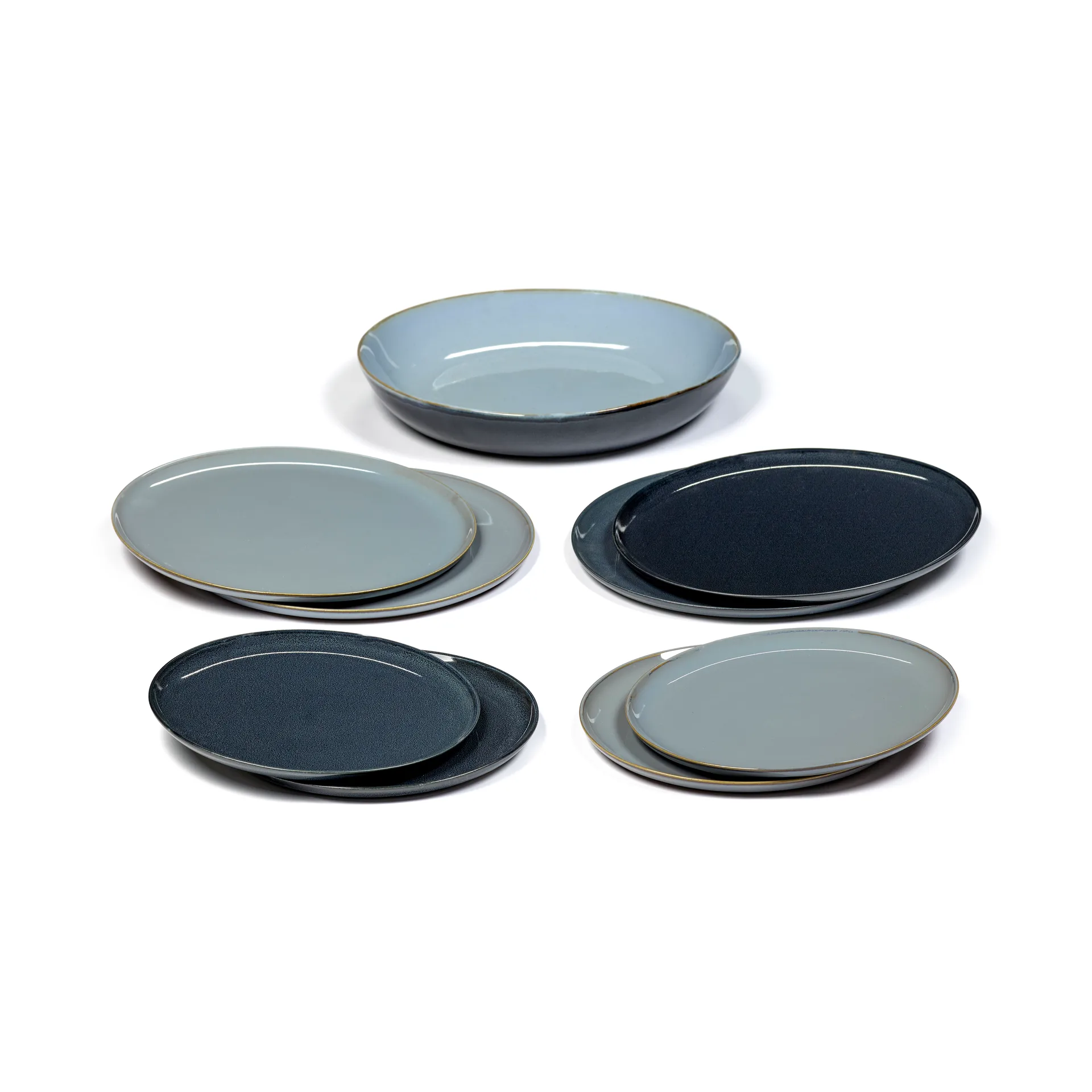 Terres de Rêves dinner set 9 delar, Smokey blue-dark blue Serax