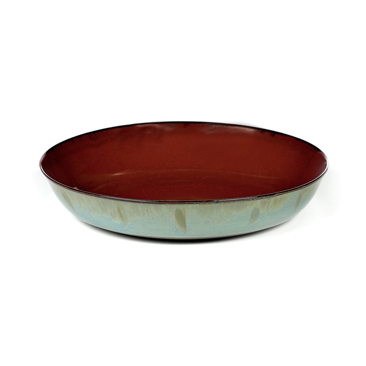 Serax Terres de Rêves tallrik 21 cm Rust-y blue | Skandinavisk Design | Djupa tallrikar | Röd
