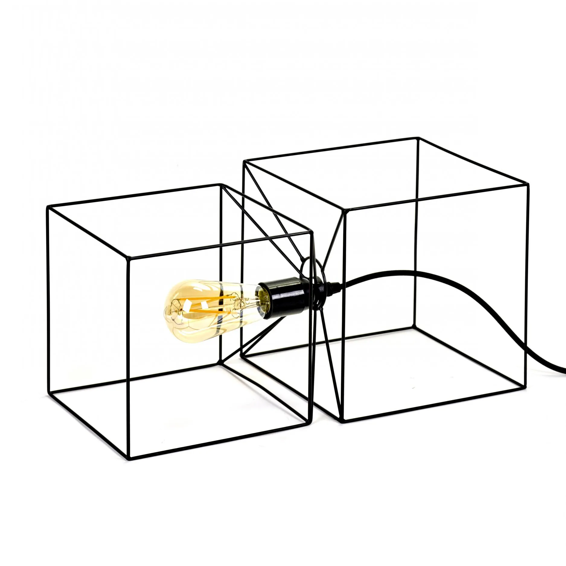 Trompe l'oeil bordslampa, Svart Serax