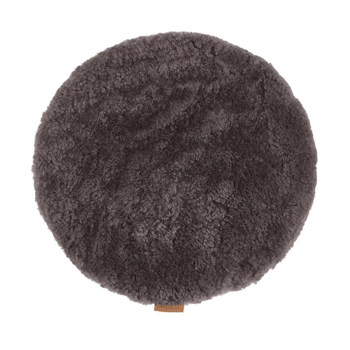 Jill stolsdyna vadderad, Carbon (grå), Ø36 cm Shepherd of Sweden