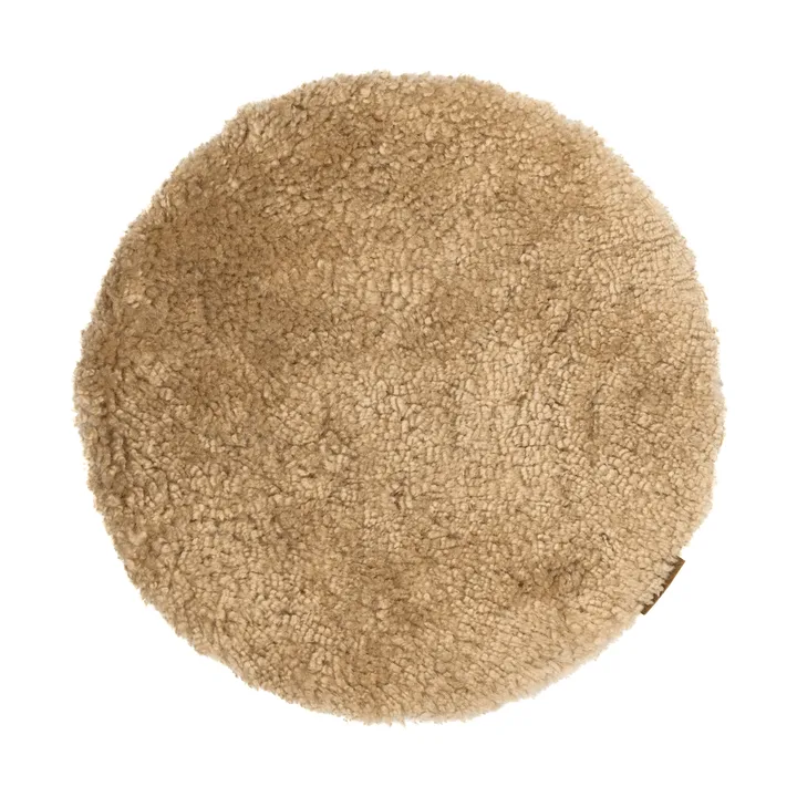 Jill stolsdyna vadderad - Sand (beige), Ø36 cm - Shepherd of Sweden