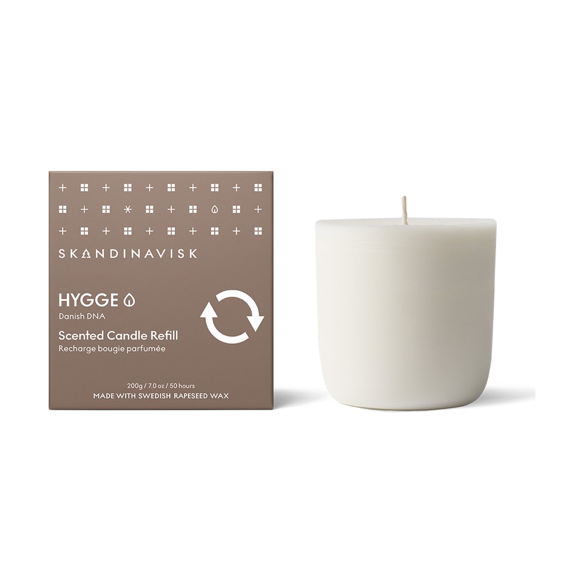 Skandinavisk Refill Hygge doftljus 200 g | Skandinavisk Design | Doftljus & Doftpinnar | Vit