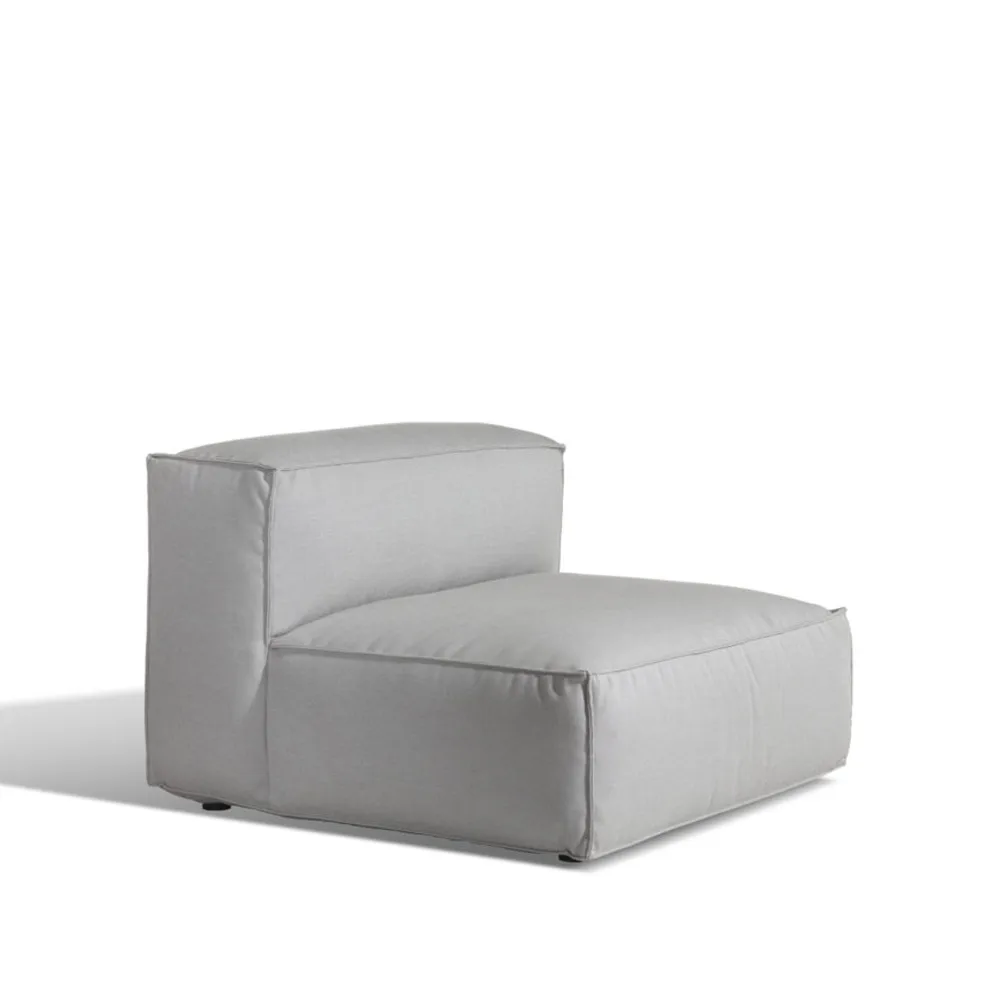 Asker soffmodul, Sunbrella Sling light grey, mittdel large Skargaarden