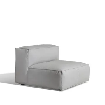 Asker soffmodul - Sunbrella Sling light grey, mittdel large - Skargaarden