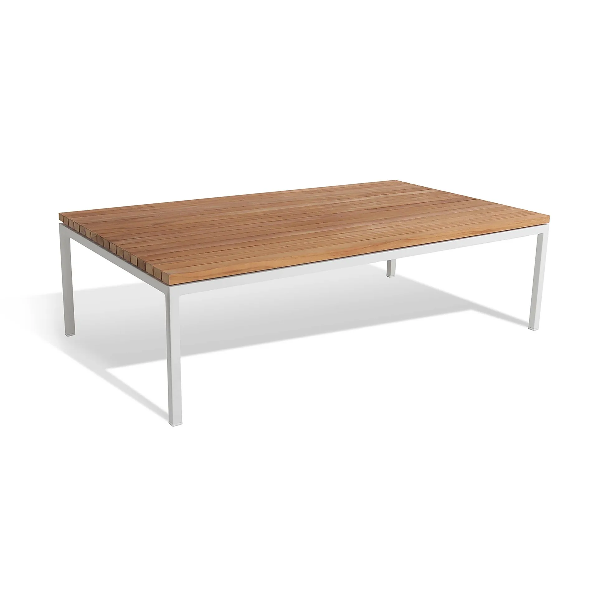 Bönan loungebord 105x60x30 cm ljusgrå ram-teak Skargaarden