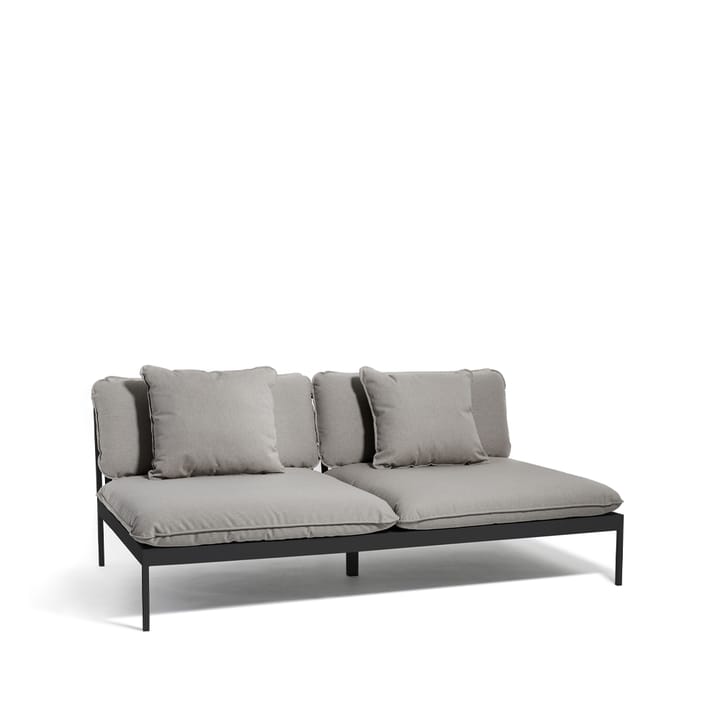 B�önan modulsoffa - Fiord 551 beige, 2-sits, mörkgrå aluminium ram - Skargaarden