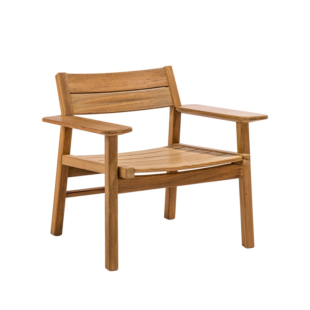 Skargaarden Djurö loungefåtölj Teak | Skandinavisk Design | Trädgårdsstolar | Brun