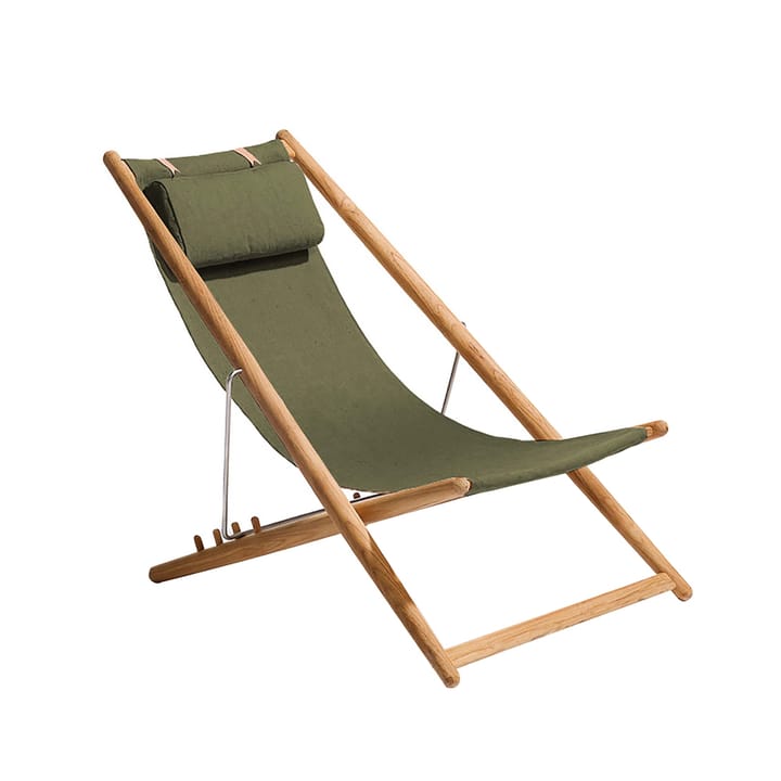 H55 vilstol teak - Sunbrella Heritage Leaf green - Skargaarden