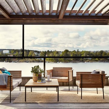 Häringe loungefåtölj - Sunbrella Natté Nature Grey-teak-svart - Skargaarden