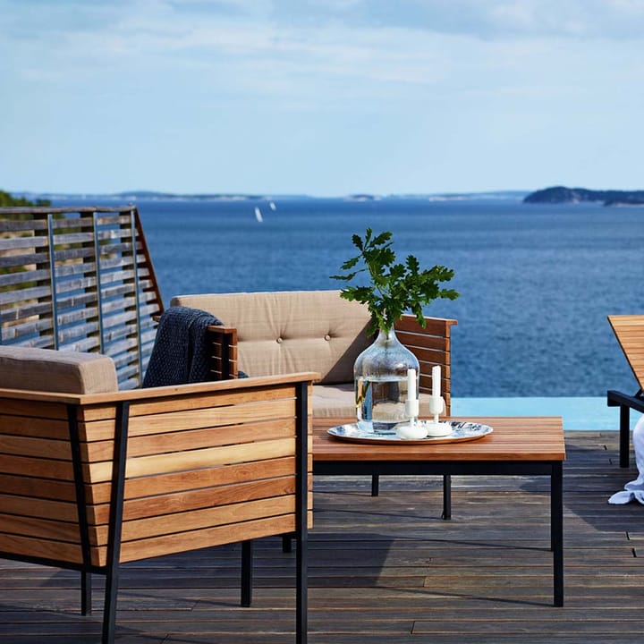 Häringe loungefåtölj - Sunbrella Natté Nature Grey-teak-svart - Skargaarden