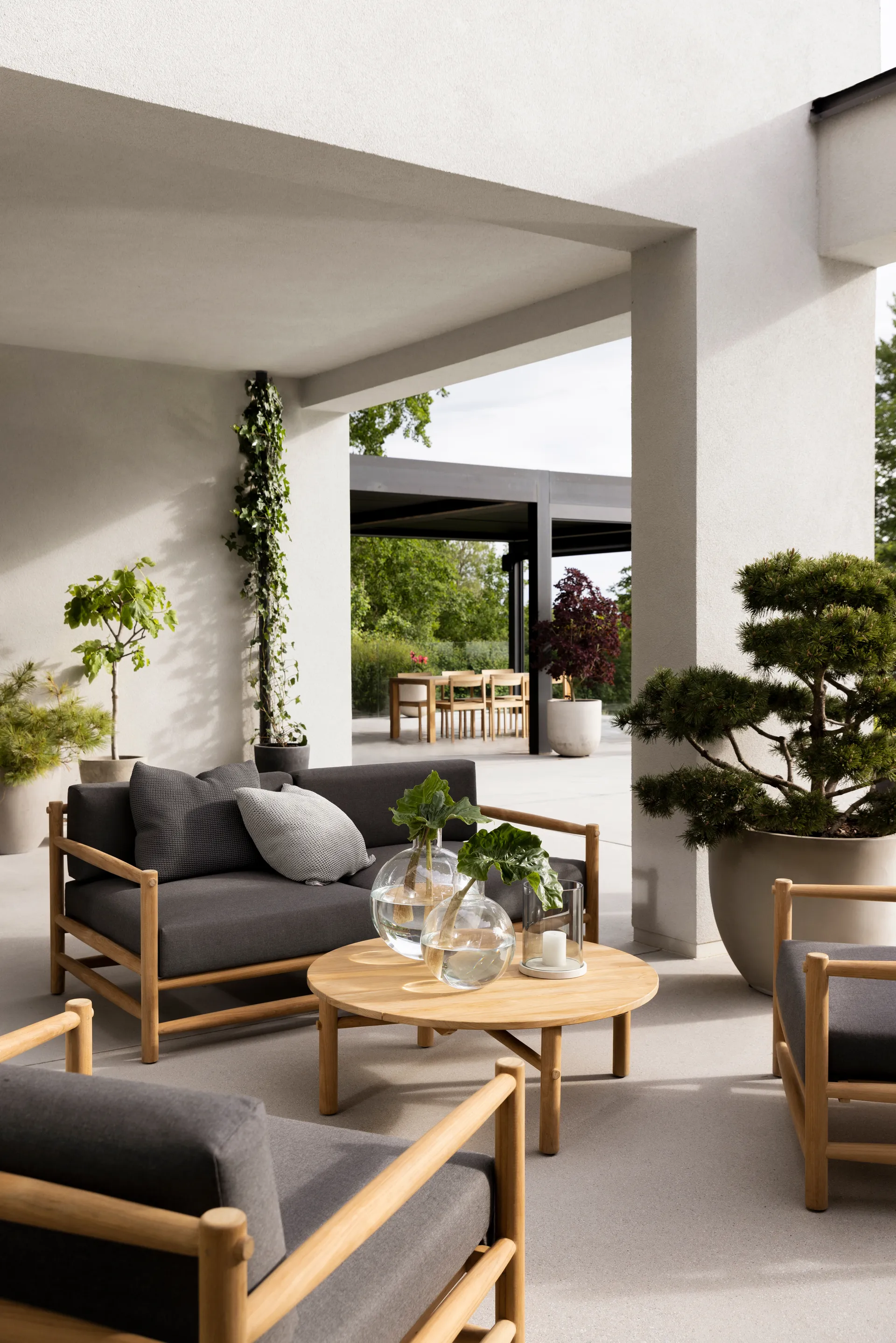 Saltholm soffa teak-gråbrun dyna,  Skargaarden