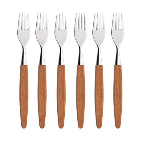 Skaugum gaffel 6-pack Ecco Teak,  Skaugum of Norway