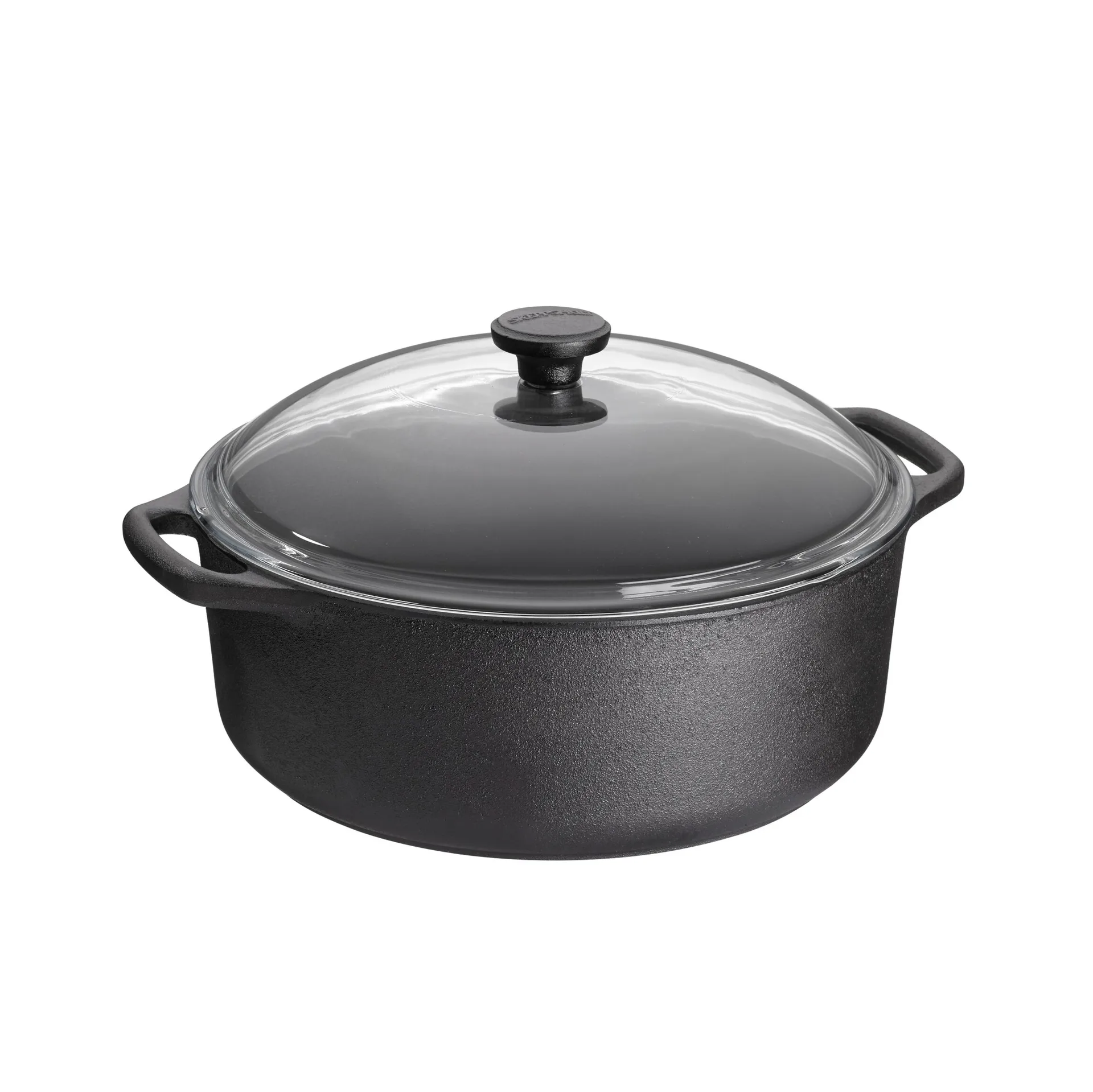 Skeppshult gryta rund med glaslock, 5,5 l Skeppshult Gjutjärn