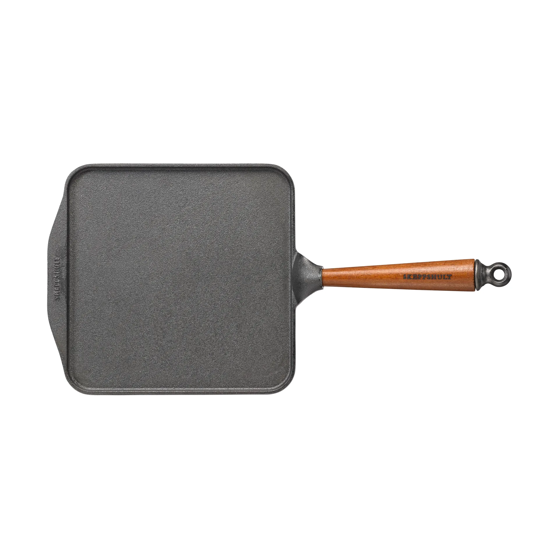 Skeppshult pannkakspanna fyrkantig, Trähandtag Skeppshult Gjutjärn