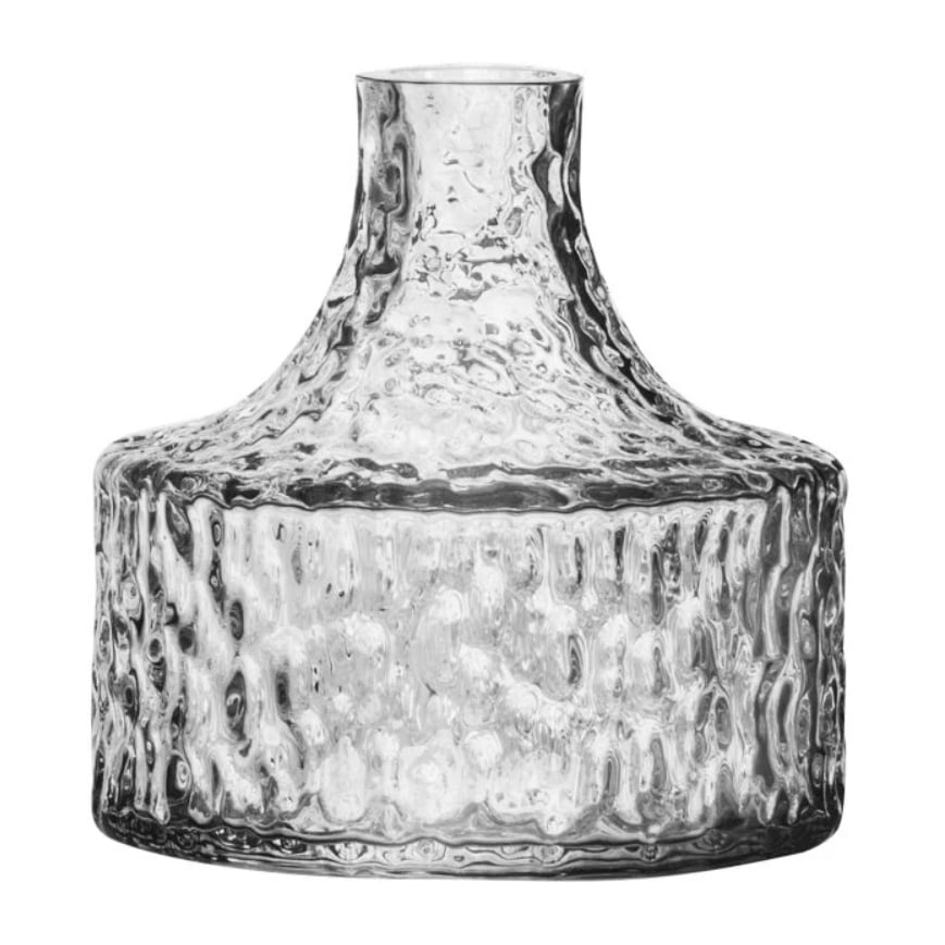 Skrufs Glasbruk Kolonn vas struktur 11 cm | Skandinavisk Design | Vaser | Transparent
