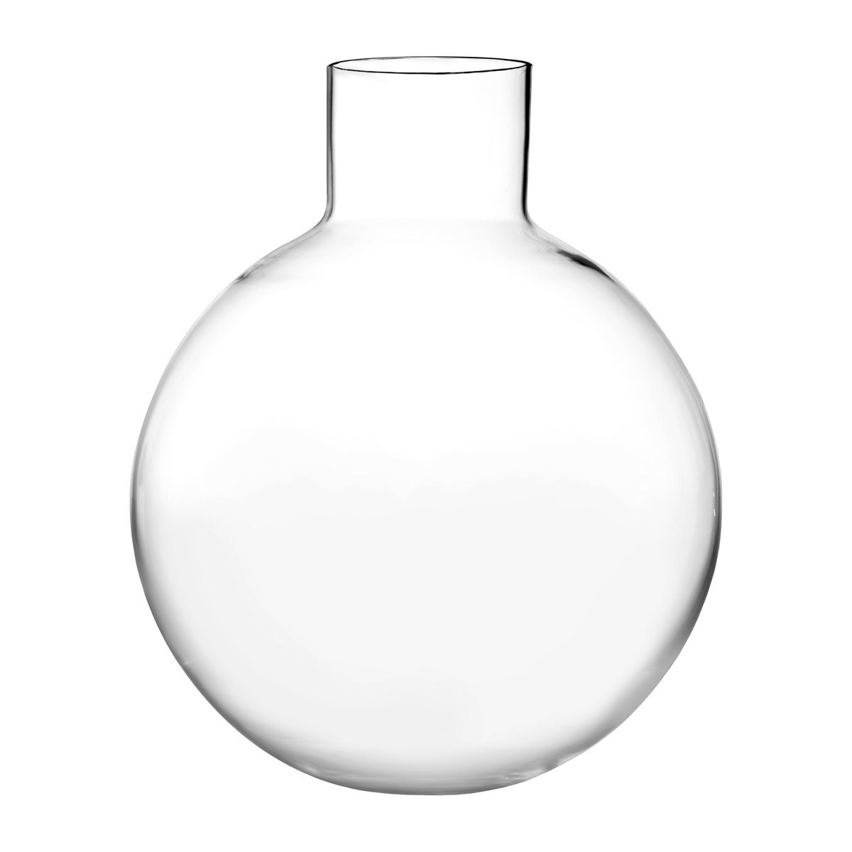 Skrufs Glasbruk Pallo vas Klar 31 cm | Skandinavisk Design | Vaser | Transparent
