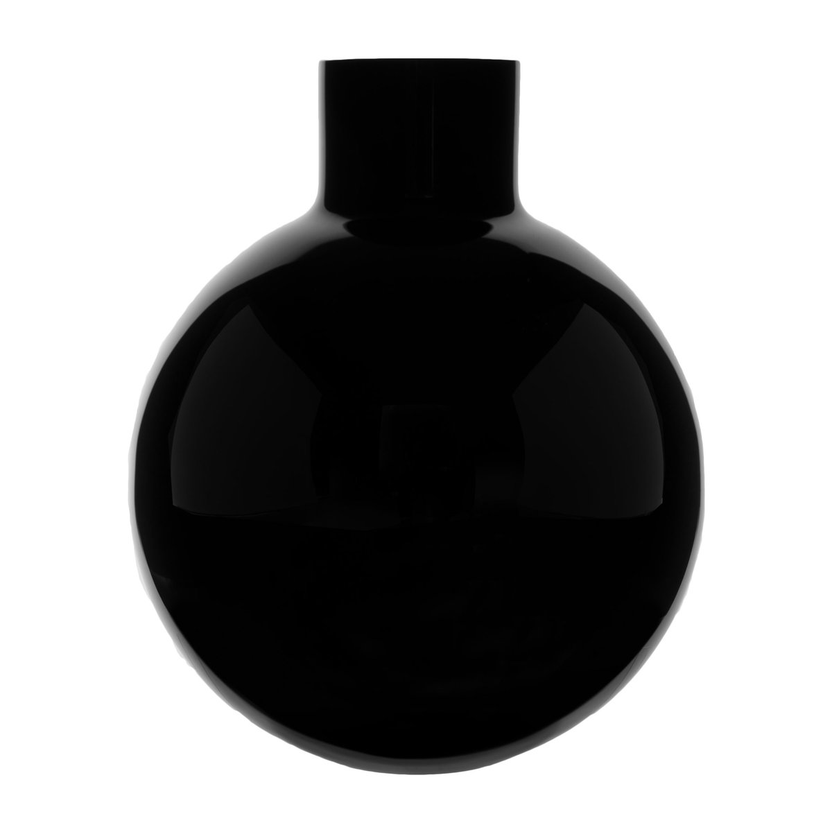 Skrufs Glasbruk Pallo vas Svart 37 cm | Skandinavisk Design | Vaser | Svart