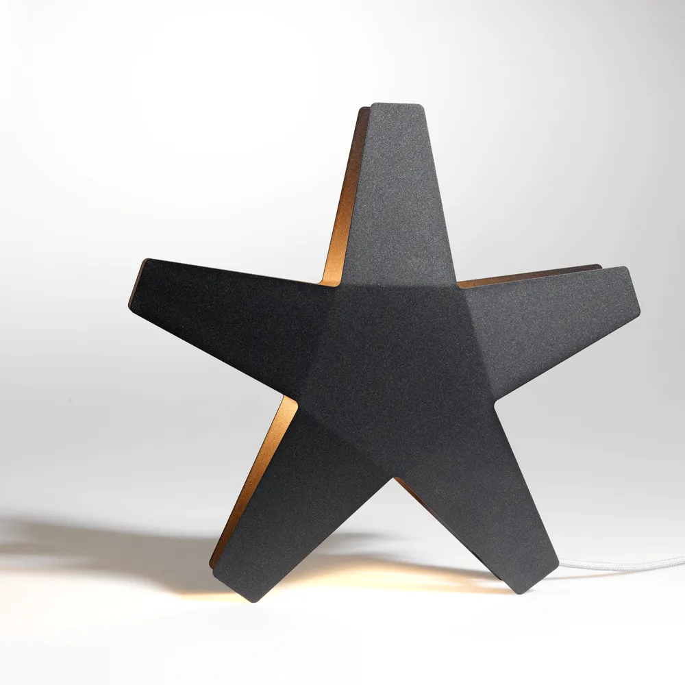 Advent Stjärna Adventsstjärna, röd, 40 cm, ljusgrå textilsladd SMD Design