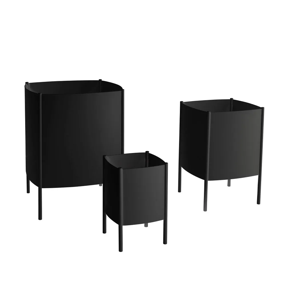 Konvex Pot kruka, Svart, liten Ø23 cm SMD Design