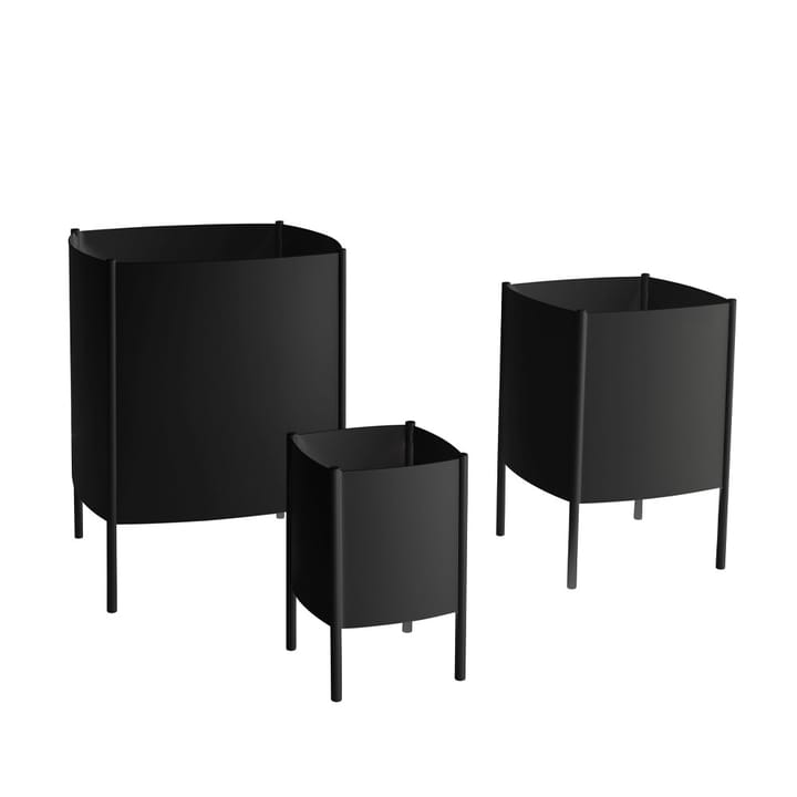 Konvex Pot kruka, Svart, medium Ø34 cm SMD Design