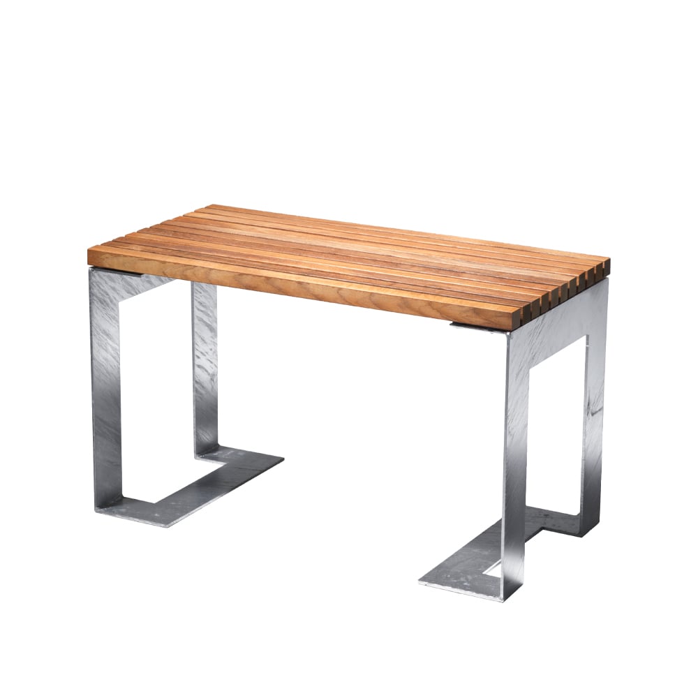 SMD Design Paus bänk Ek, galvaniserat stativ | Skandinavisk Design | Trädgårdsbänkar | Beige