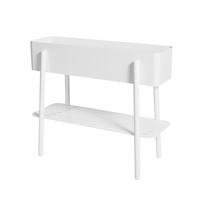 Prunella blomsterbord, vit/aluminium SMD Design